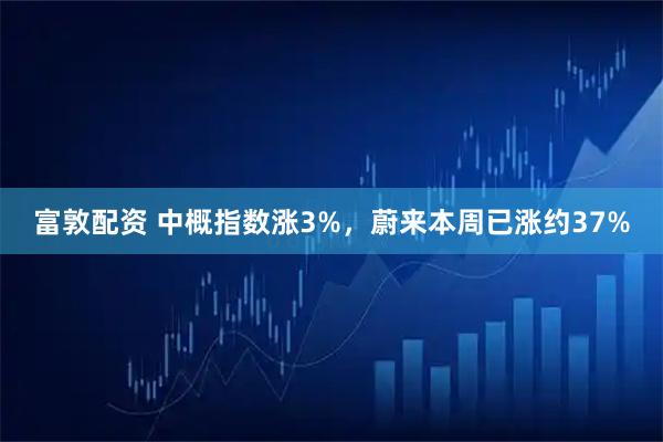 富敦配资 中概指数涨3%，蔚来本周已涨约37%